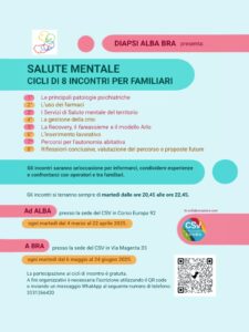 SALUTE MENTALE: INCONTRI PER FAMILIARI