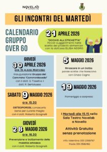 CALENDARIO GRUPPO OVER 60